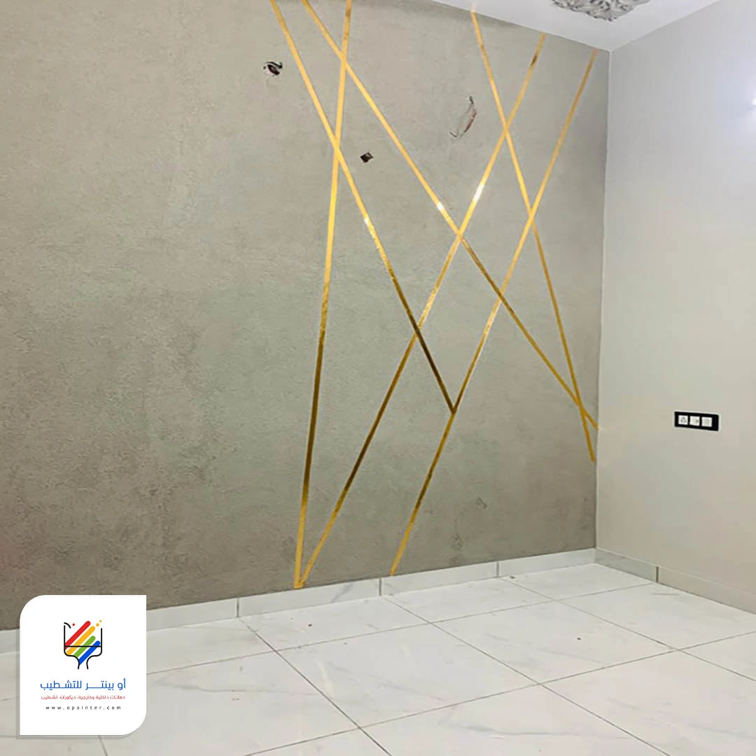 استيل ذهبي للجدران جدة