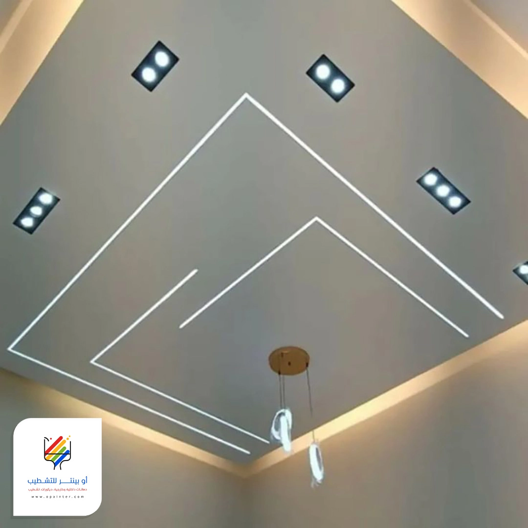 ديكور انارة سقف